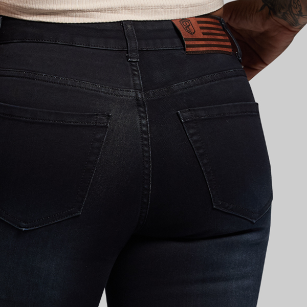 FLEX Stretchy Mid-Rise Boot Cut Jean (Black)