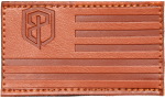 Born Primitive Velcro Flag Patch (Leather-USA)