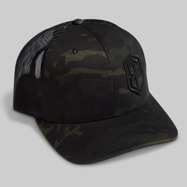 Born Primitive Trucker Hat (Black Multicam)