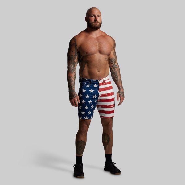 FLEX Stretchy Jort 7 (American Flag)
