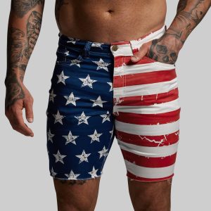 FLEX Stretchy Jort 7 (American Flag)