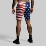FLEX Stretchy Jort 7 (American Flag)