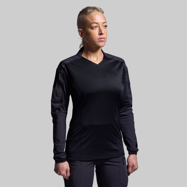 Women's Long Sleeve Op Top Pro (Black)