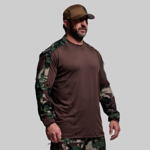 Long Sleeve Op Top (Brown/Woodland)