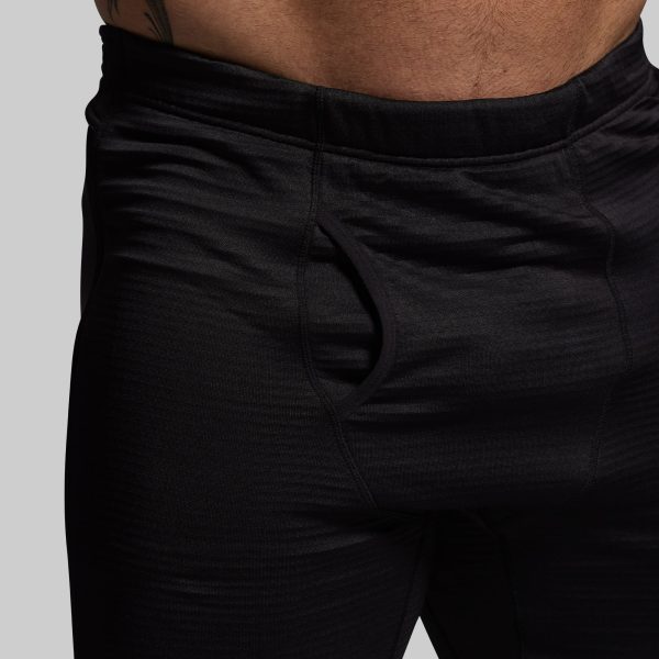 Quiver Grid Fleece Full Zip Thermal Bottom (Black)
