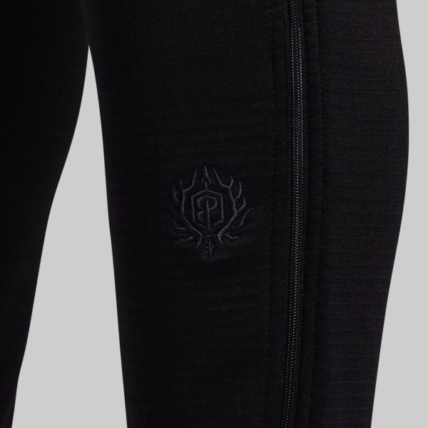 Quiver Grid Fleece Full Zip Thermal Bottom (Black)