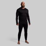 Quiver Grid Fleece Full Zip Thermal Bottom (Black)
