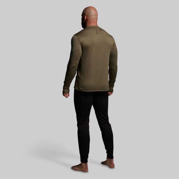 Quiver Grid Fleece Thermal Top (OD Green)
