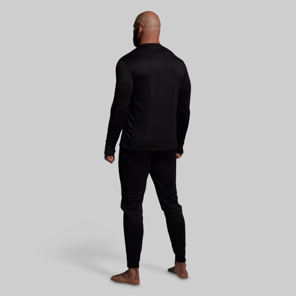 Quiver Grid Fleece Full Zip Thermal Bottom (Black)