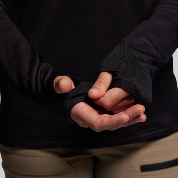 Women's Quiver Half Zip Hoodie 2.0 (Black)