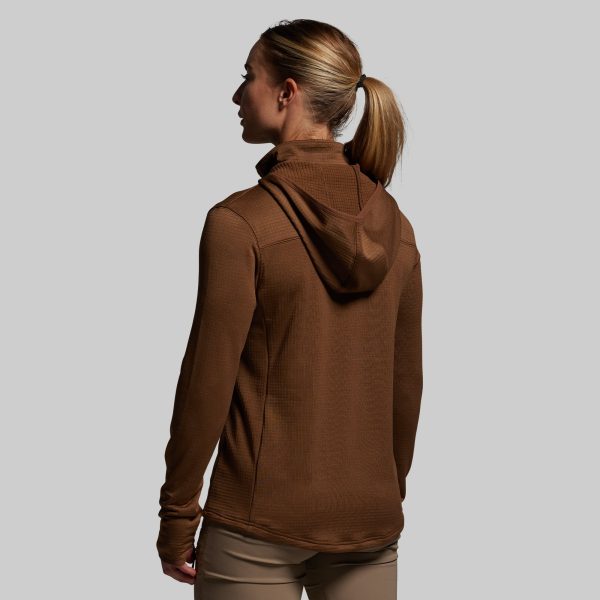 Women's Quiver Half Zip Hoodie 2.0 (Coyote Brown)