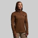 Women's Quiver Half Zip Hoodie 2.0 (Coyote Brown)