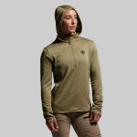 Women's Quiver Half Zip Hoodie 2.0 (OD Green)