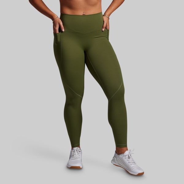 Synergy Full Length Legging w/ Pockets 2.0 (Olive)
