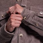 Women's Cropped Corduroy Shirt (Elephant)