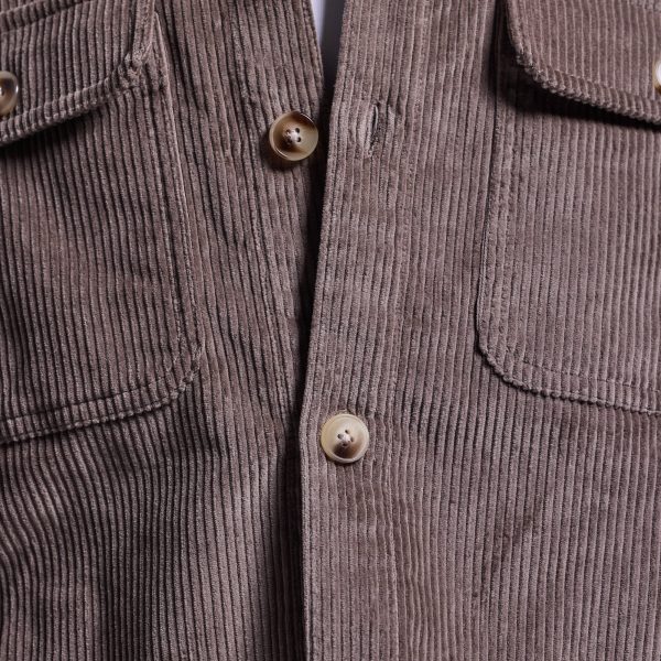 Women's Cropped Corduroy Shirt (Elephant)