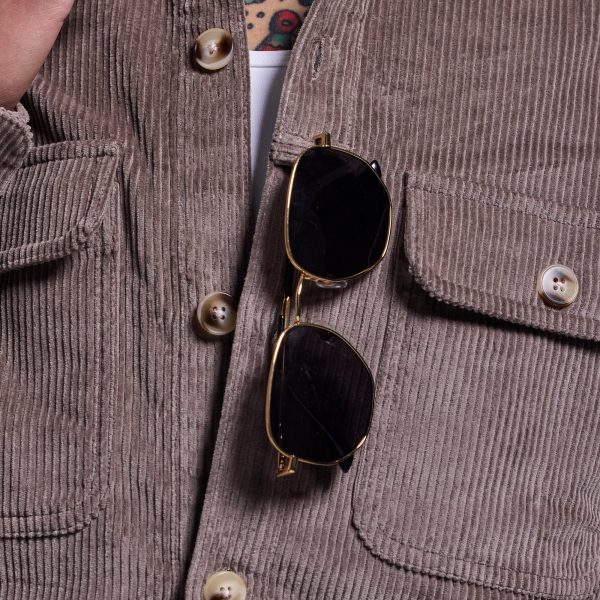 Women's Cropped Corduroy Shirt (Elephant)