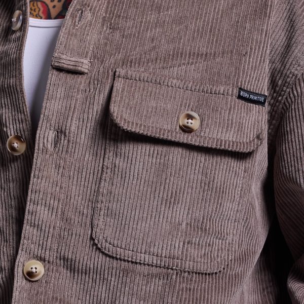 Women's Cropped Corduroy Shirt (Elephant)