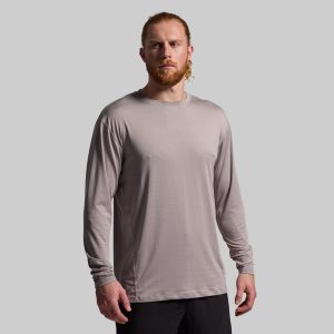 Athleisure Long Sleeve Crew (Stone)