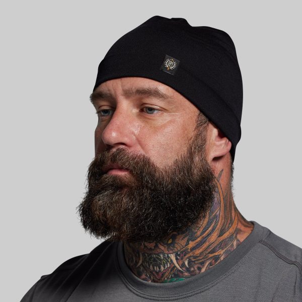Ridgeline Merino Beanie 165 (Black)