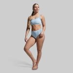 Deep End Bikini Top (Angel Blue Ribbed)