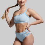 Deep End Bikini Top (Angel Blue Ribbed)