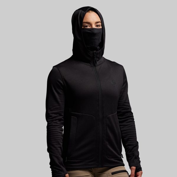 Women's Quiver Full Zip Hoodie 2.0 (Black)