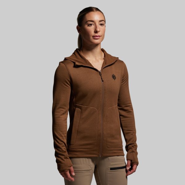 Women's Quiver Full Zip Hoodie 2.0 (Coyote Brown)