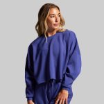 Lounge Lux Cropped Pullover (Deep Sky)