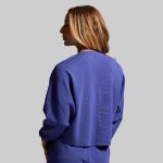 Lounge Lux Cropped Pullover (Deep Sky)