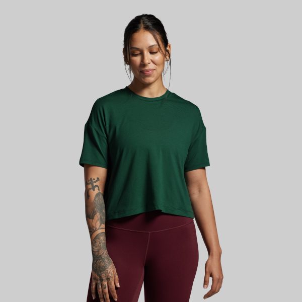 BP Premium Basic Crop Tee (Grove)