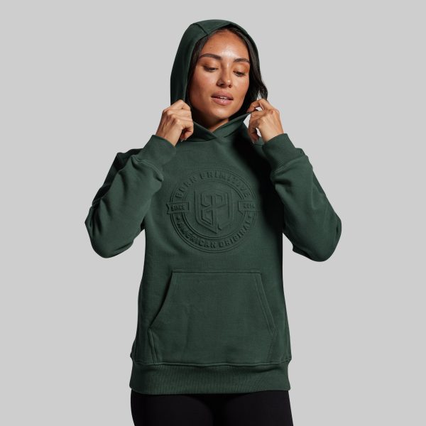 American Original Embossed Women's Unmatched Hoodie (Grove)